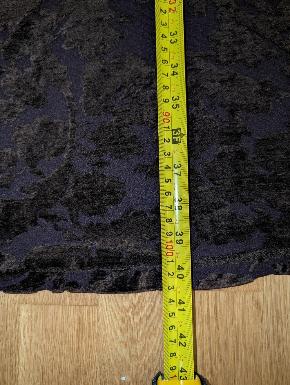 Rare Vintage (90s/Y2K) Velvet Burnout Midi Dress - Picture 9 of 9